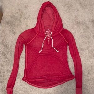 Comfy long sleeve shirt with hoodie